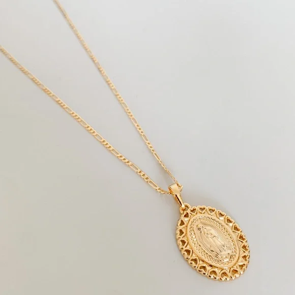 🎉HP🎉Virgin Mary Necklace | 24k Gold Filled - Picture 3 of 9